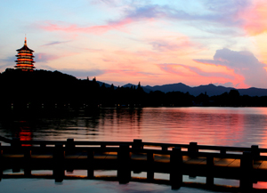 Leifeng Pagoda in Evening Glow, Hangzhou Attraction, Hangzhou Guide, Hangzhou Travel